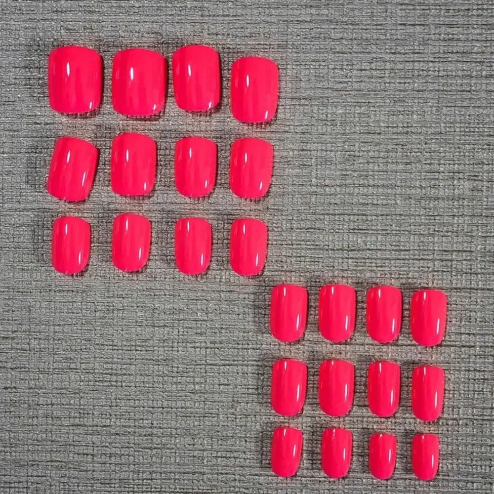 Vibrant Pink Press On Nails